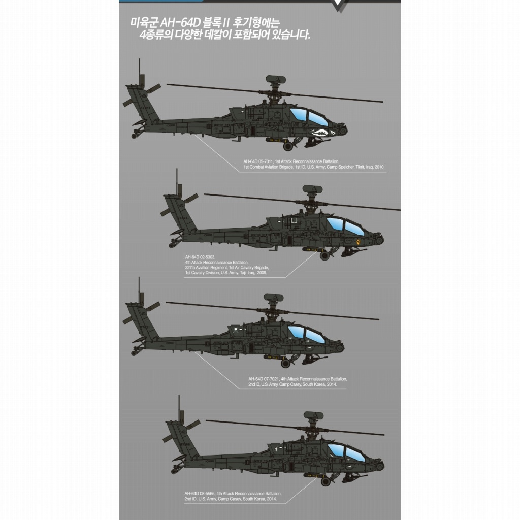 12551 米陸軍 AH-64D アパッチ ロングボウ ブロックII 後期型