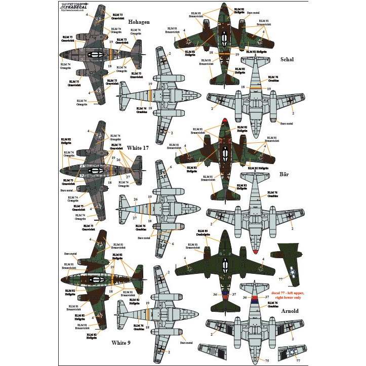再入荷】X72269 メッサーシュミット Me262A1a/U3/A2a & アヴィア