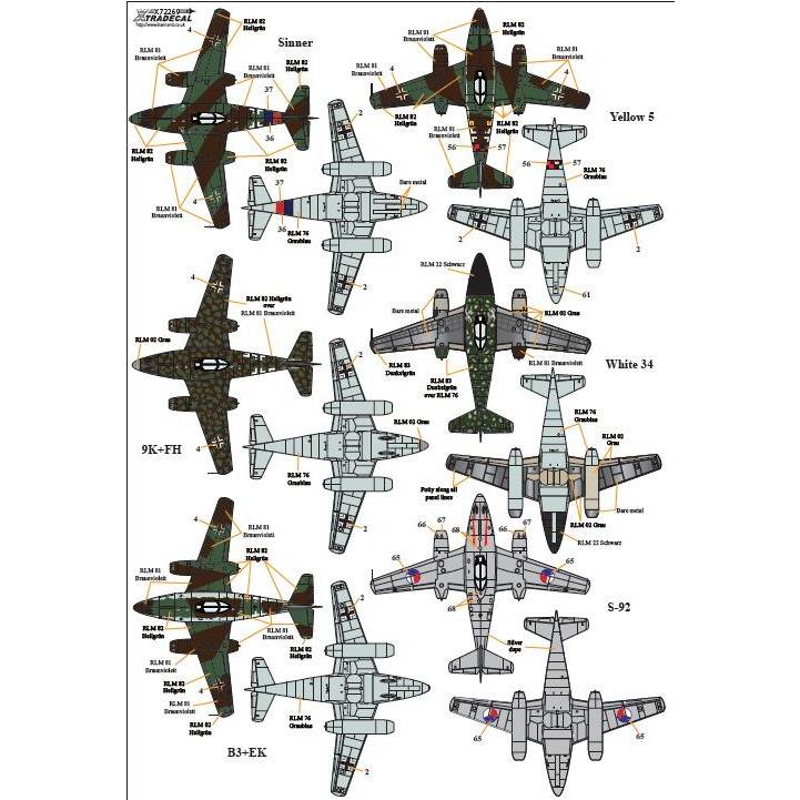 X72269 メッサーシュミット Me262A1a/U3/A2a & アヴィア S-92