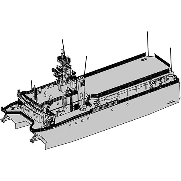 T23V700-026M 1/700 海上自衛隊 音響測定艦 ひびき | モデリウム