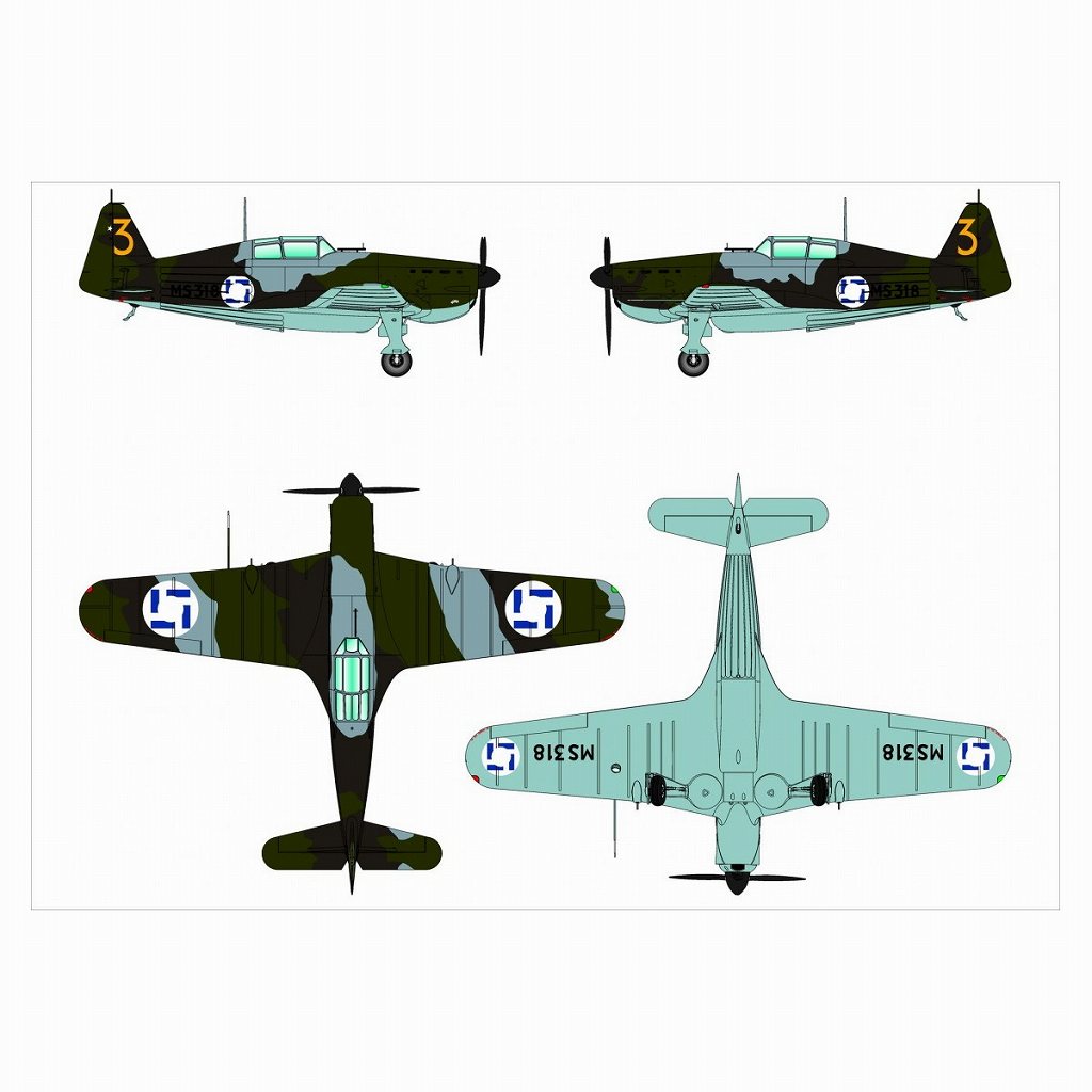 DW48057 1/48 モラーヌ・ソルニエ MS.406C.1 フィンランド空軍