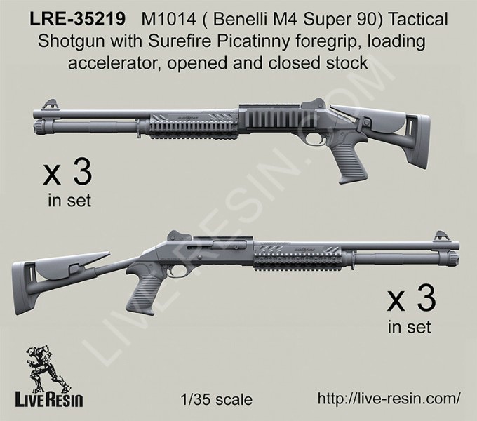 LRE-35219 M1014 ( Benelli M4 Super 90) Tactical Shotgun with