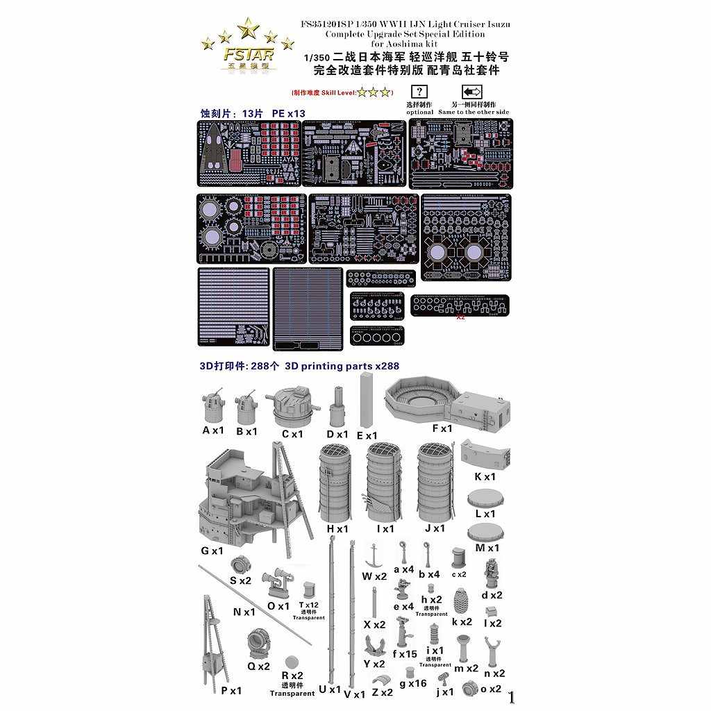 新製品】FS351201SP WWII 日本海軍 軽巡洋艦 五十鈴 コンプリート