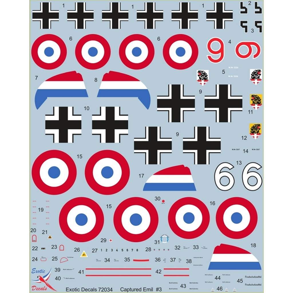 �ڿ����ʡ�Exotic Decals ED72034)��å�������ߥå� Bf109E �ó͵��� #3