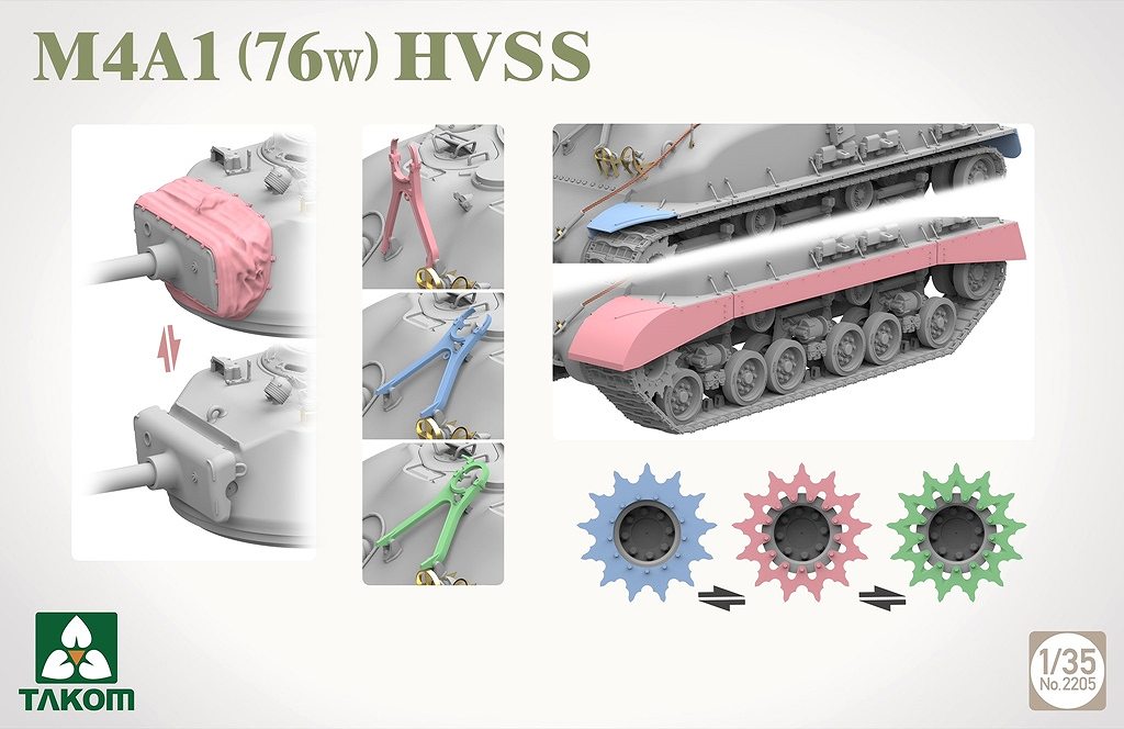 2205 1/35 アメリカ M4A1(76w) HVSS シャーマン | タコム TAKOM | AFV