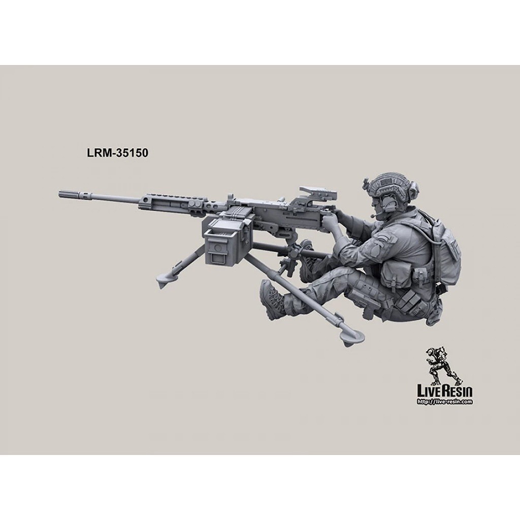 LRM-35150 Modern army heavy machine gunner