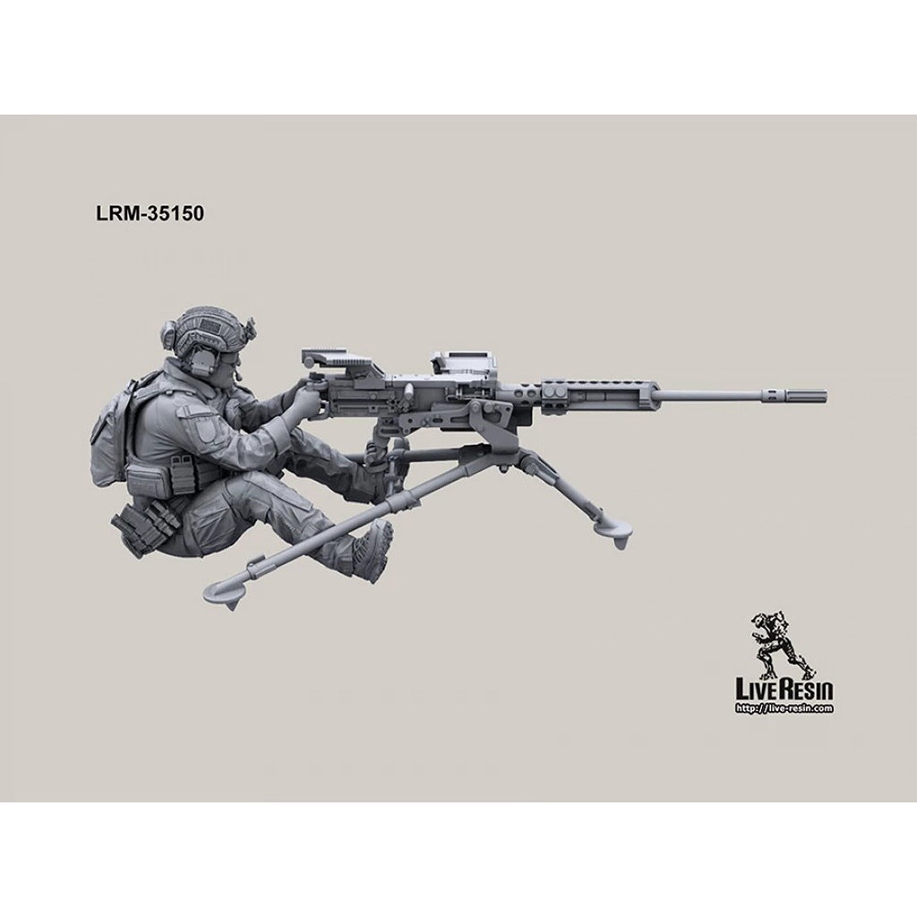 LRM-35150 Modern army heavy machine gunner