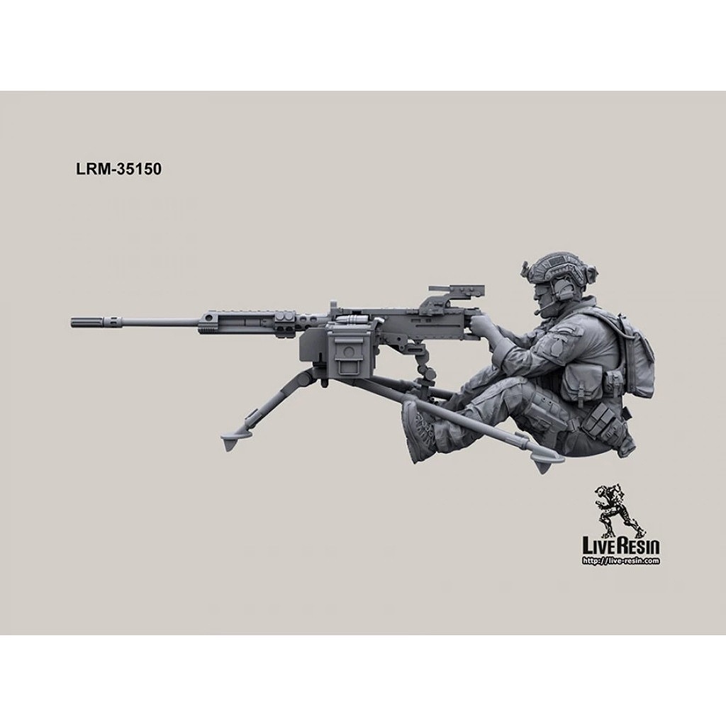 LRM-35150 Modern army heavy machine gunner