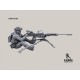 LRM-35150 Modern army heavy machine gunner