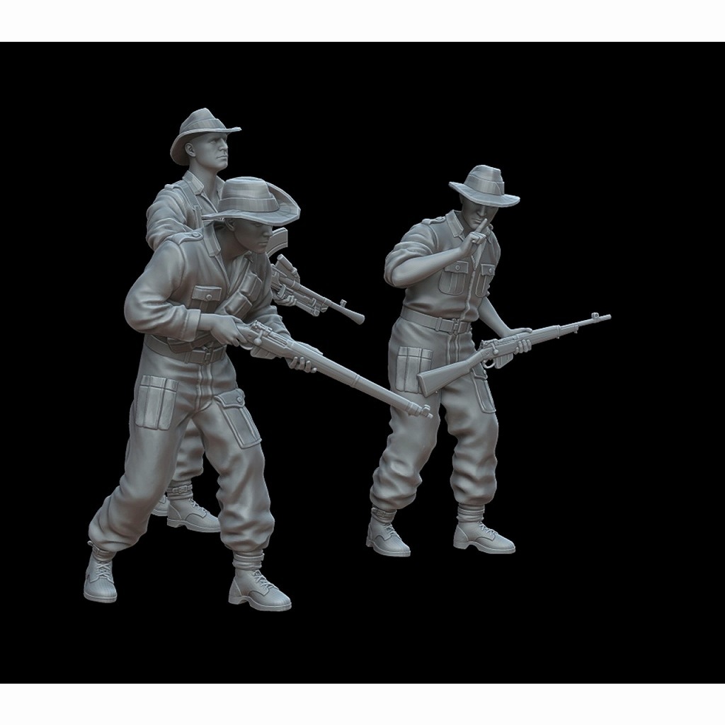 F72068 1/72 太平洋戦争 銃を持つオーストラリア兵 3体 【ネコポス規格