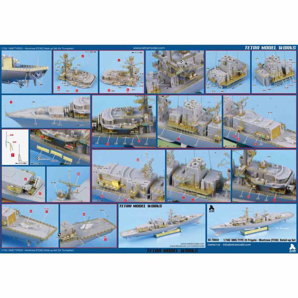 SE-70032 イギリス海軍 23型 フリゲート HMS モントローズ F236用 （TR