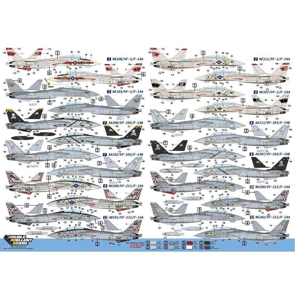 91-1112 1/144 アメリカ海軍 F-14A トムキャット VF-1 ウルフ