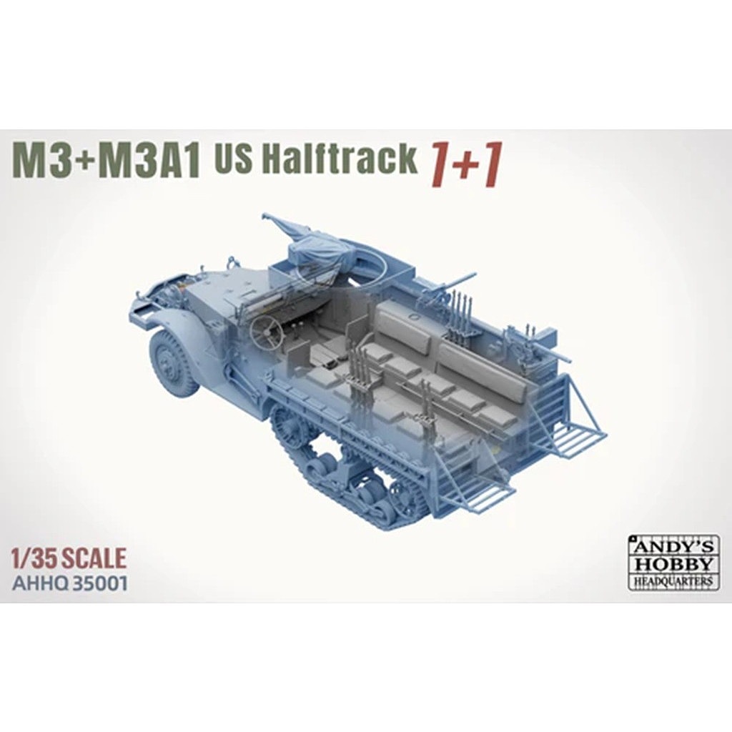 �ڿ����ʡ�AHHQ-35001 1/35 �Ʒ� M3 & M3A1 �ϡ��եȥ�å� 1 + 1 ����ܥ��å�