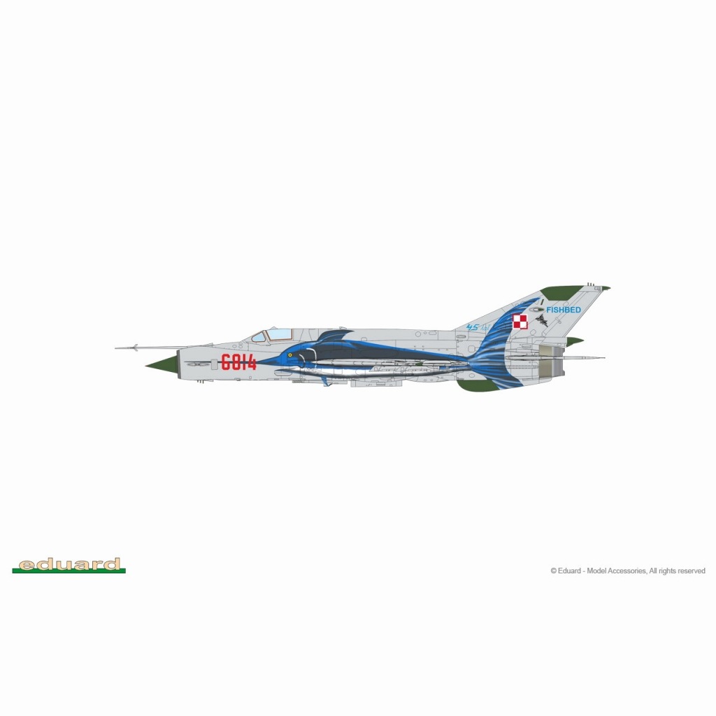 プラモデル完成機　1/48　MIG-21MF フィッシュベット 1/48 MiG-21PF フィッシュベッドD(プレミアムエディションキット