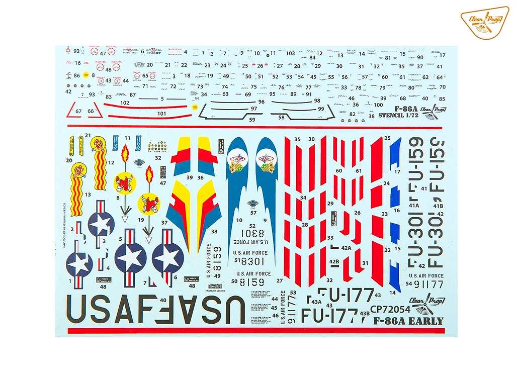 CP72054 1/72 F-86A セイバー | クリアプロップ ClearProp | 飛行機,第