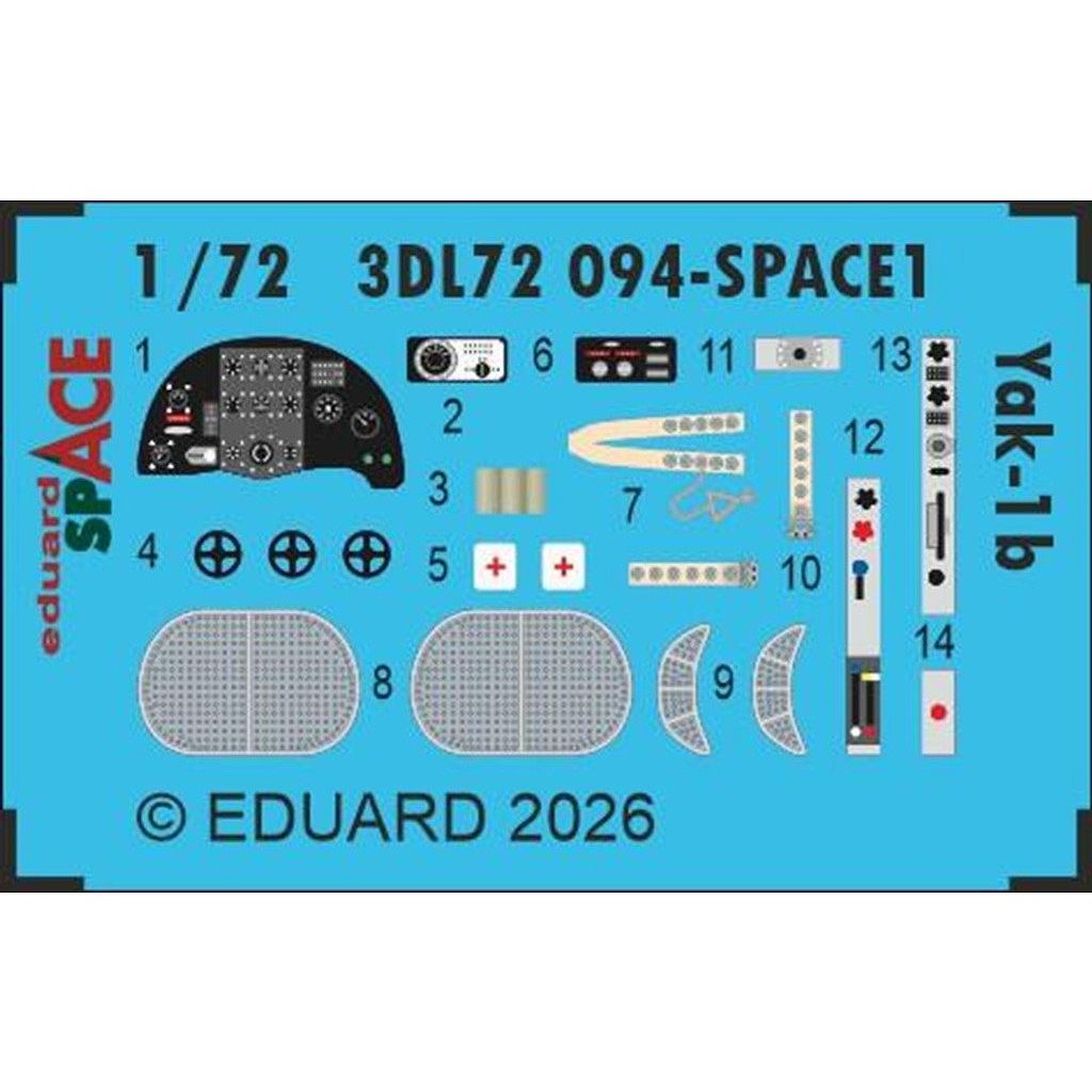 新製品】3DL72094 1/72 Yak-1b スペース内装3Dデカールw/エッチング
