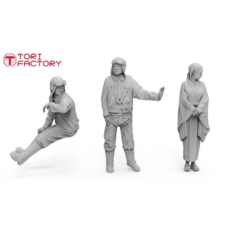 MF-36A 1/32 WWII 日本海軍パイロットと見送る女性 | トリ