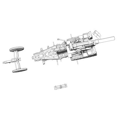 72565 露 Br-5 280mm超大型迫撃砲 牽引用履帯砲座 | エース ACE | AFV