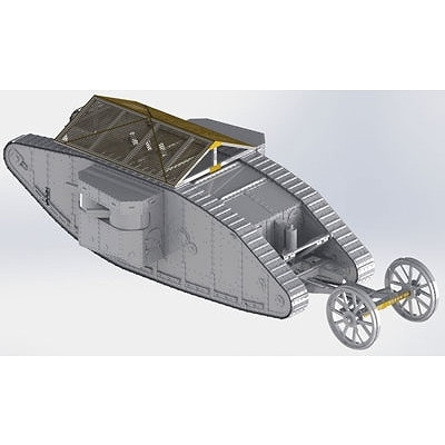72001 英 マークI型菱形戦車 雄型57mm砲搭載)1915年 | マスター