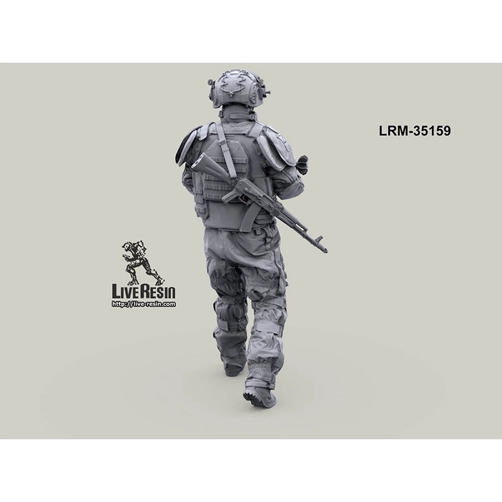 LRM-35159 Russian engineer in OVR-2 eguipment carry 120 mm mortar bomb