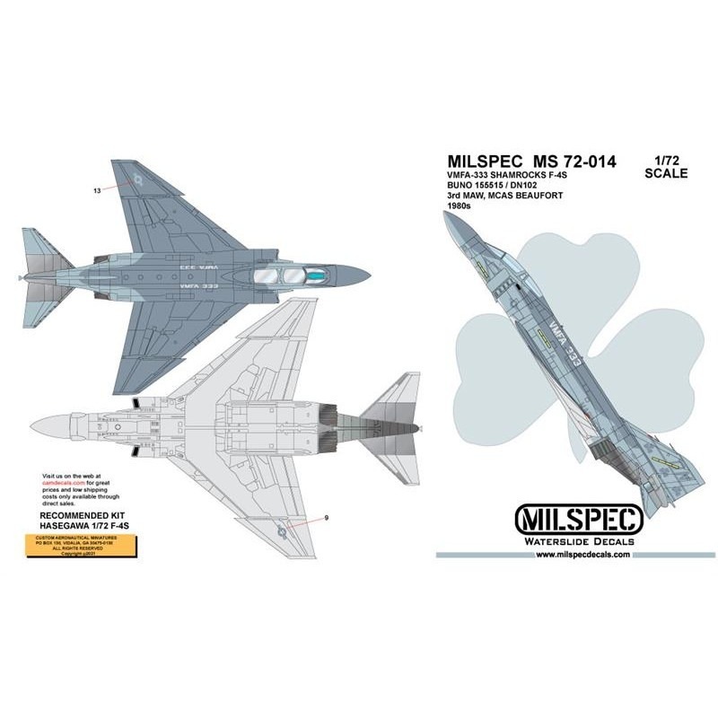 ファントム 72-014 マクドネル・ダグラス F-4S ファントムII VMFA-333 シャム