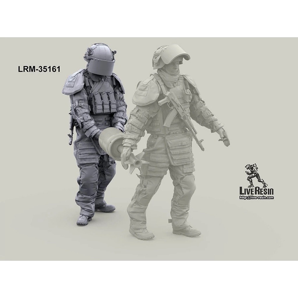 LRM-35161 Russian engineer in OVR-2 eguipment carry disarmed bomb