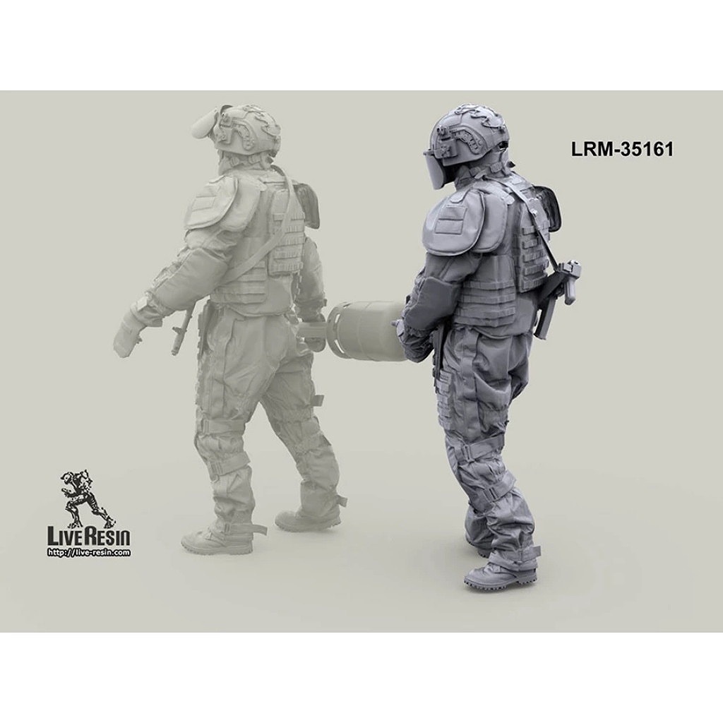 LRM-35161 Russian engineer in OVR-2 eguipment carry disarmed bomb