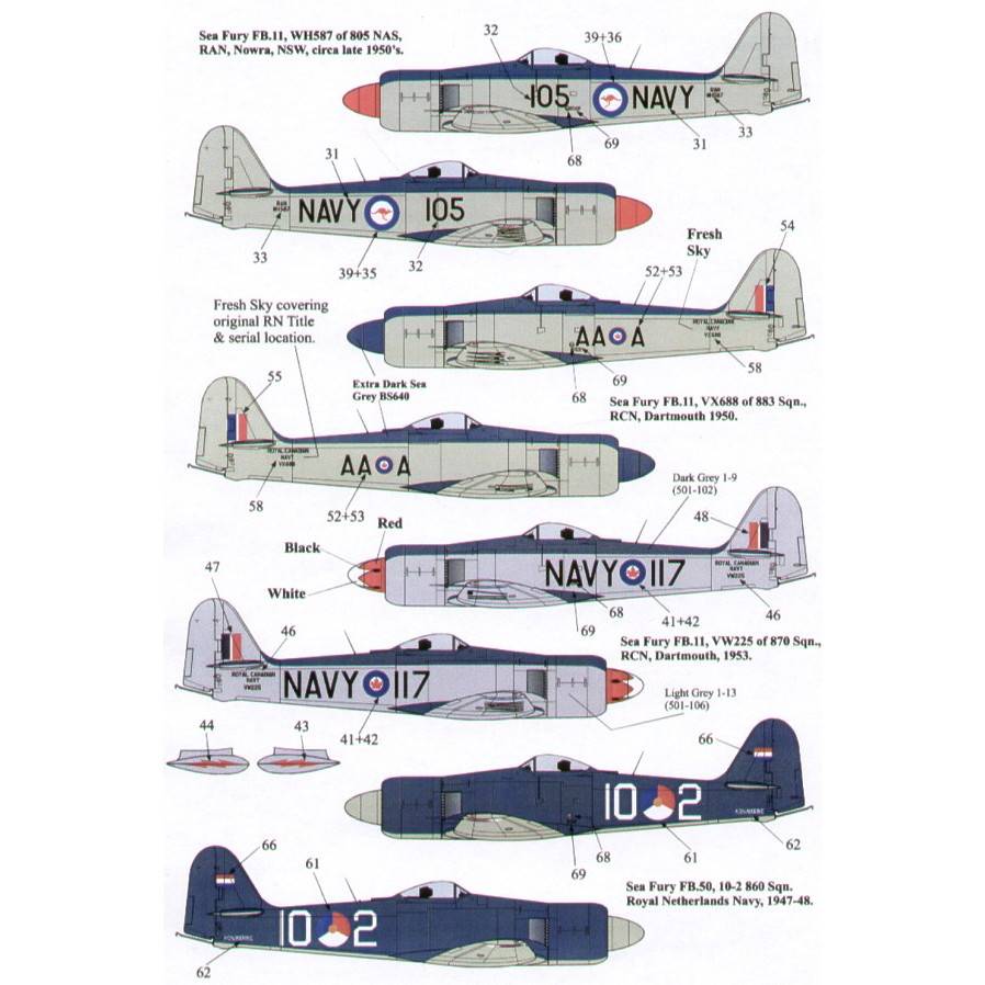 X72074 ホーカー シーフューリー FB11/FB50 | エクストラデカール