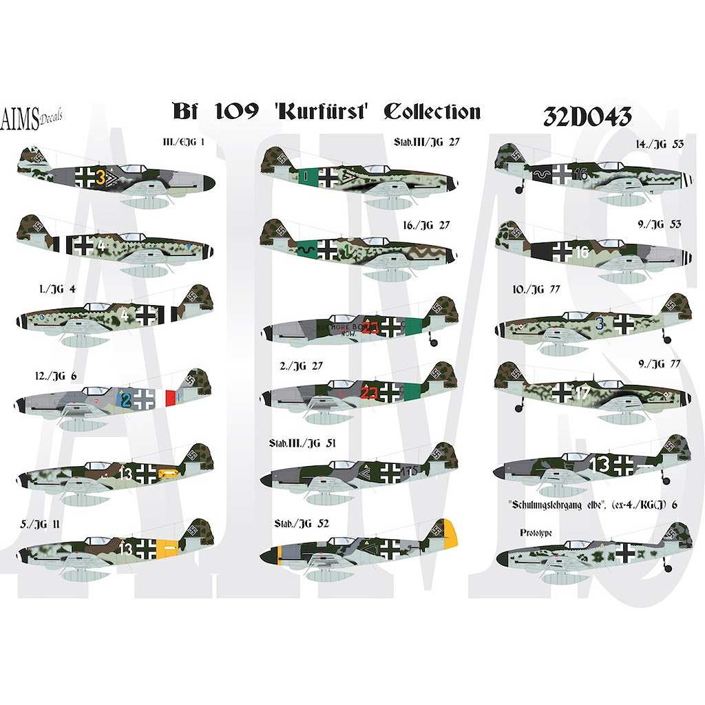 32D043 メッサーシュミット Bf109 クーアフュルスト コレクション