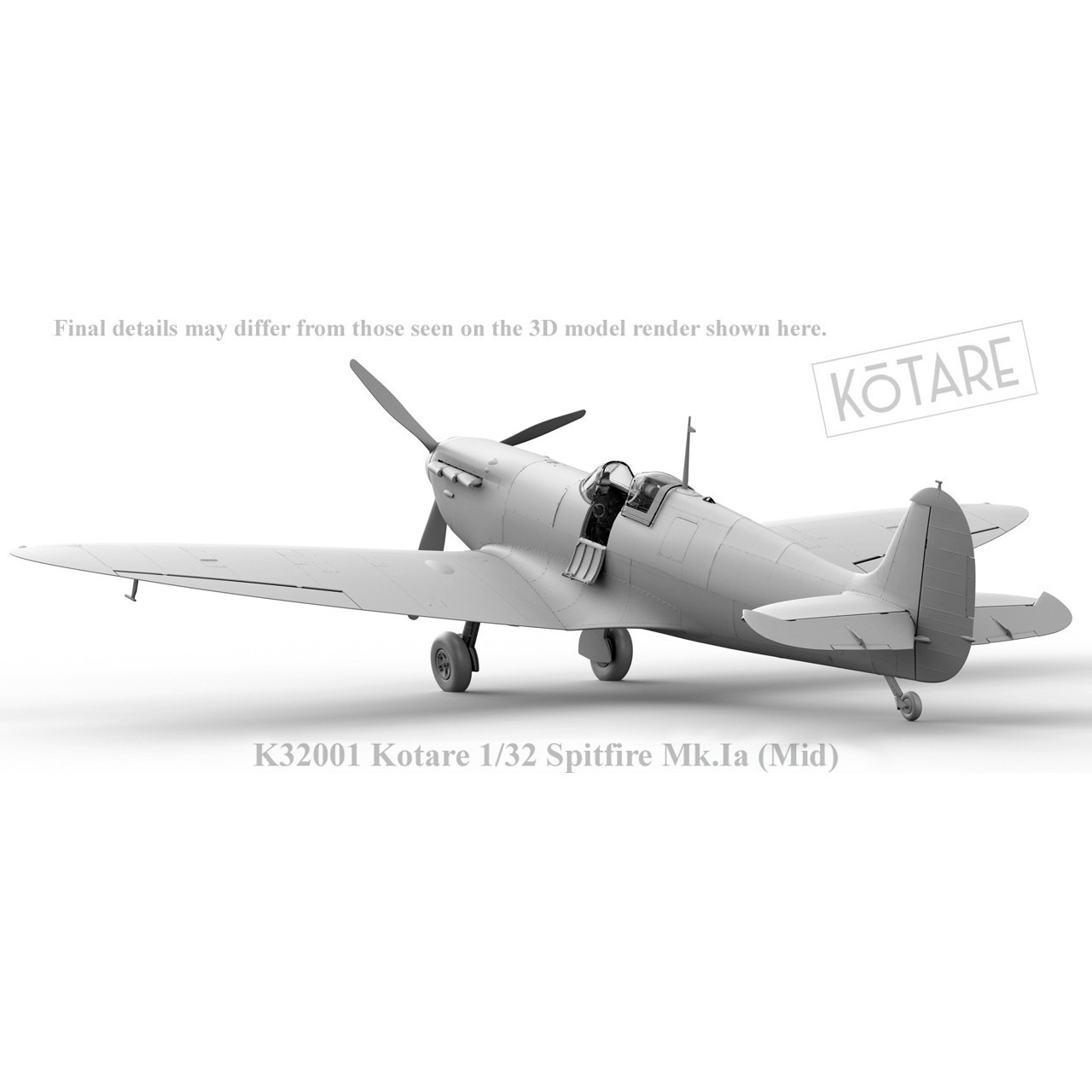 KI32001 1/32 スーパーマリン スピットファイア Mk.Ia タイプ300 中期