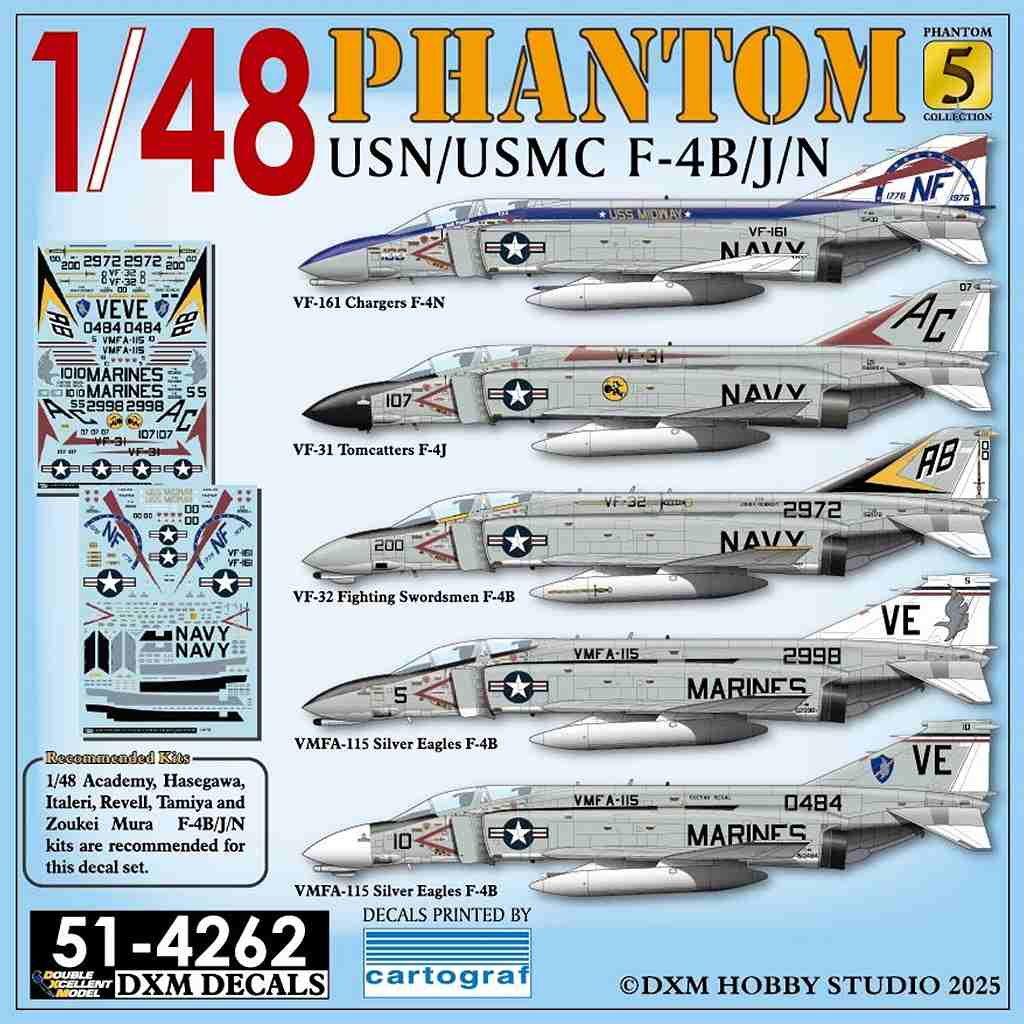 ڿʡ51-4262 1/48 ꥫ/ꥫʼ F-4B/J/N եȥII 쥯 Pt.5 VF-31/32/161 & VMFA-115