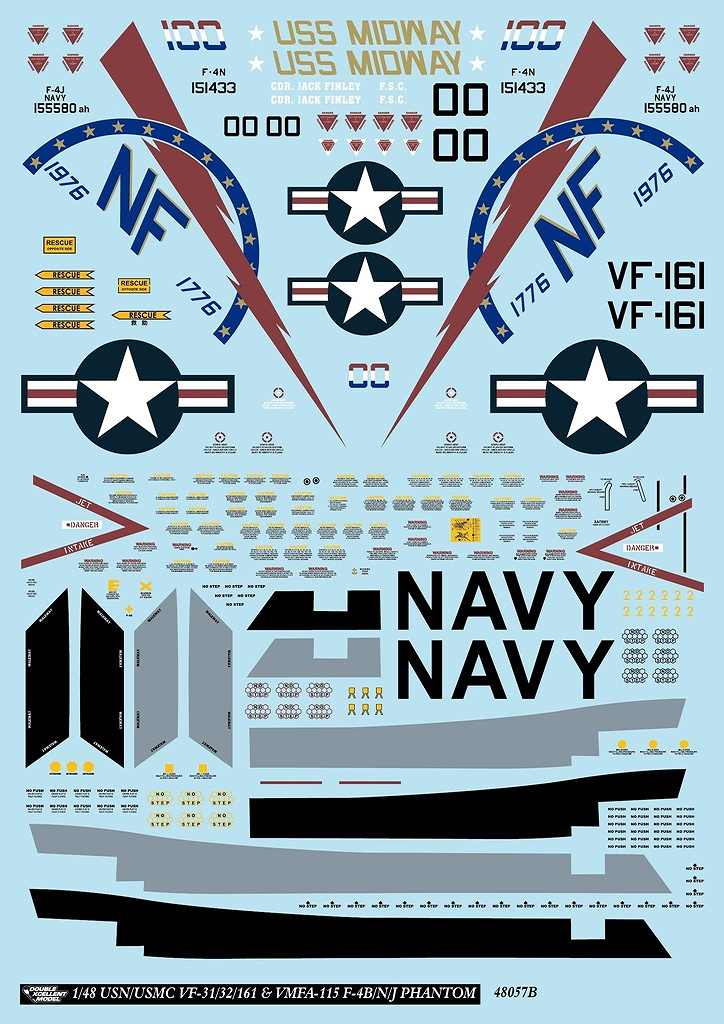 ڿʡ51-4262 1/48 ꥫ/ꥫʼ F-4B/J/N եȥII 쥯 Pt.5 VF-31/32/161 & VMFA-115