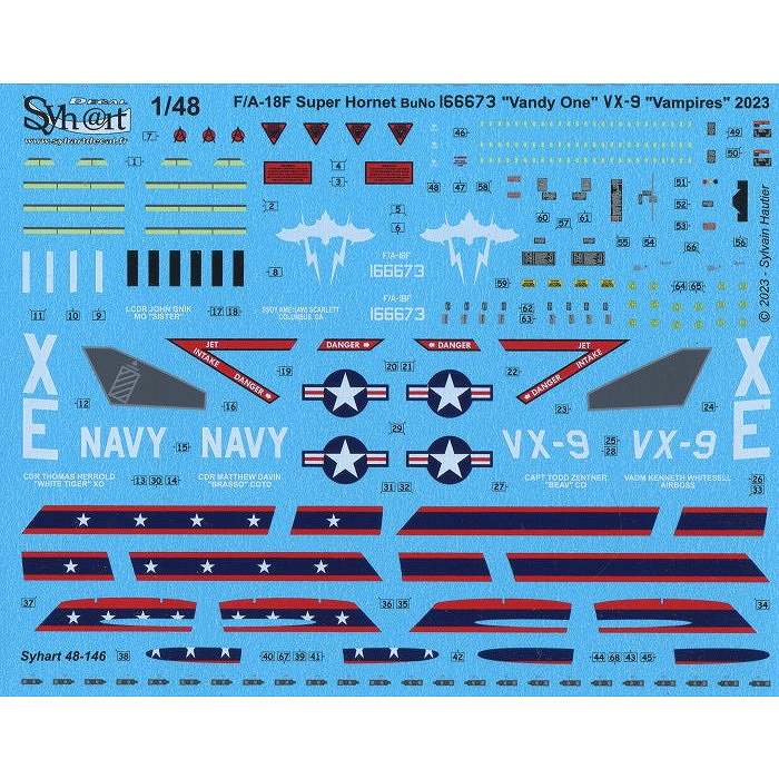 48146 F/A-18F ѡۡͥå BuNo 166673 "Vandy One"VX-9"Vampires" Ƴ2023