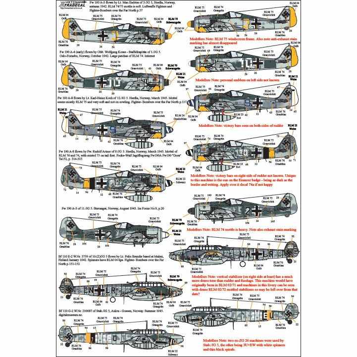 X72266 ドイツ空軍 JG5 ヒストリー | エクストラデカール XTRADECAL