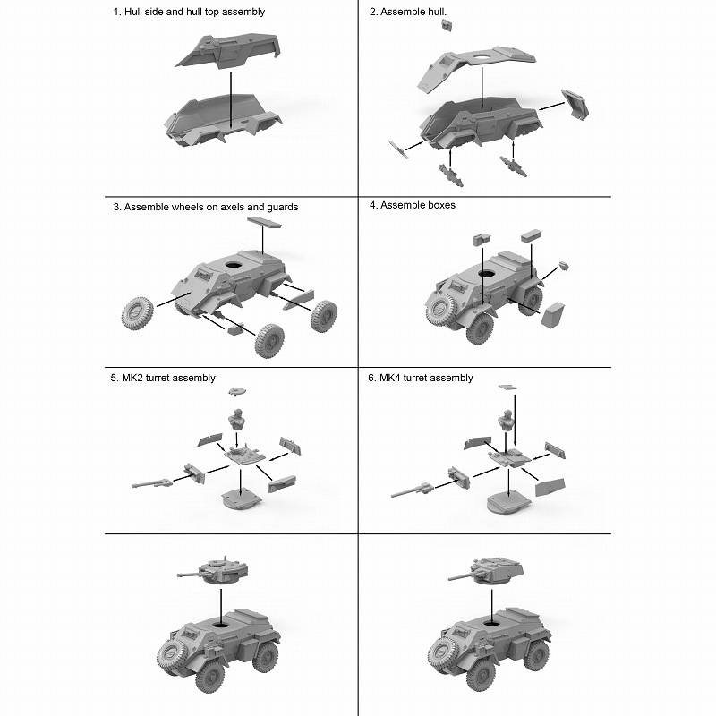 イギリス軍ハンバーMK.1 偵察装甲車　レジンフィギュア1体付 1/35 1⁄35 WW2 ミリタリーミニチュア AEC Mk.1 装甲車 MINI ART (ミニアート)