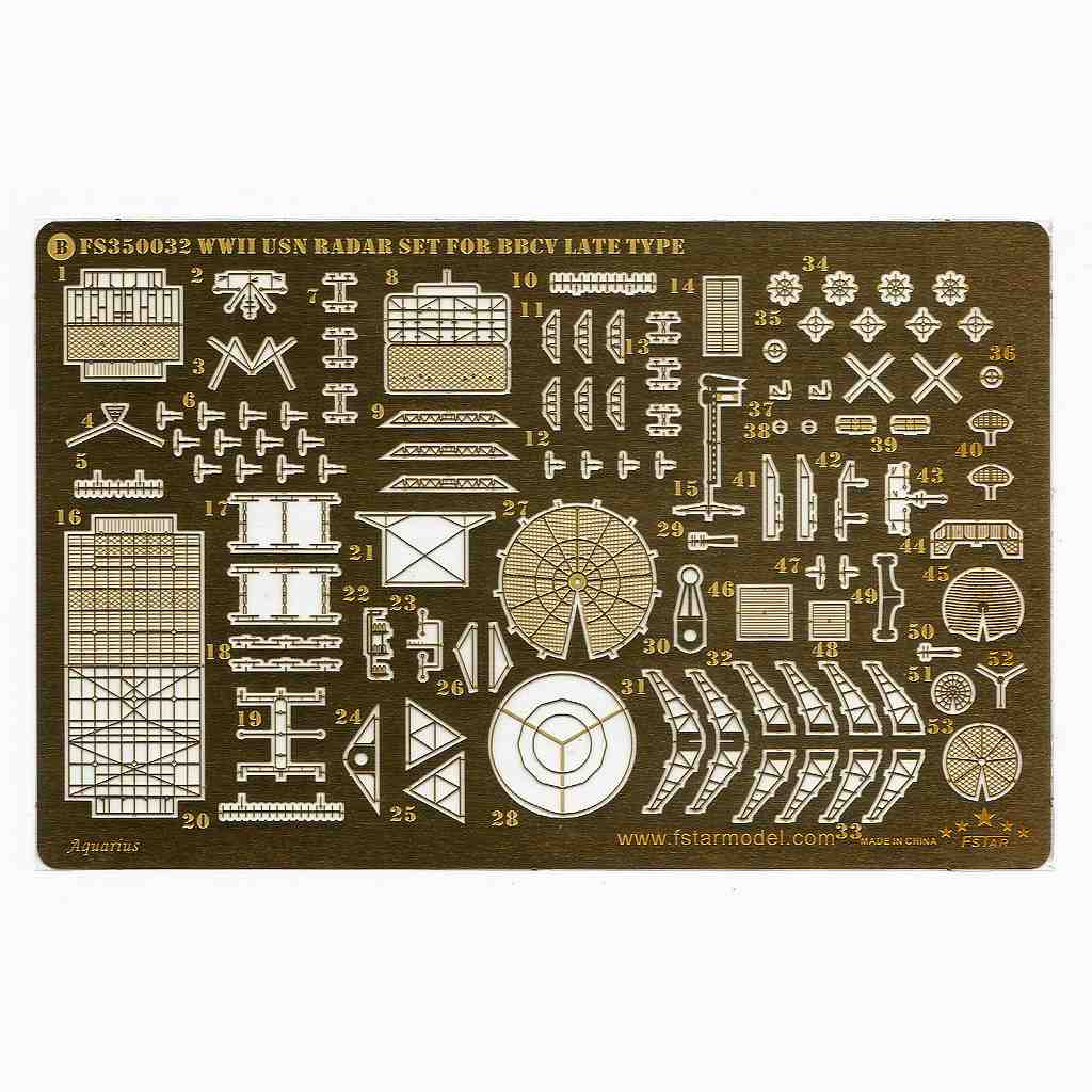 1/350 WWII 独海軍レーダー 2 1/350 艦船用エッチングパーツシリーズ WW2 独海軍 各種レーダー