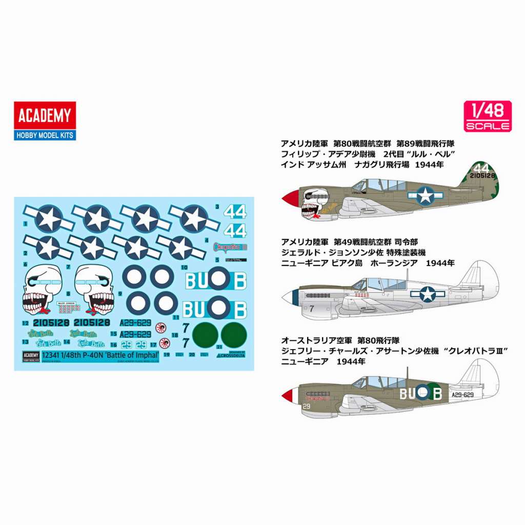 12341 カーチス P-40N ウォーホーク バトル・オブ・インパール