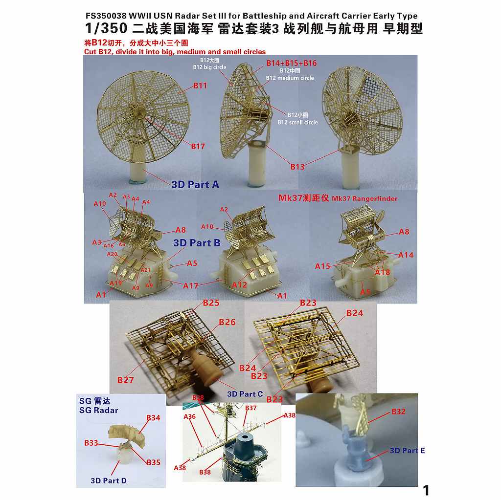 FS350038 WWII 米海軍 レーダーセット3 戦艦・航空母艦初期型用