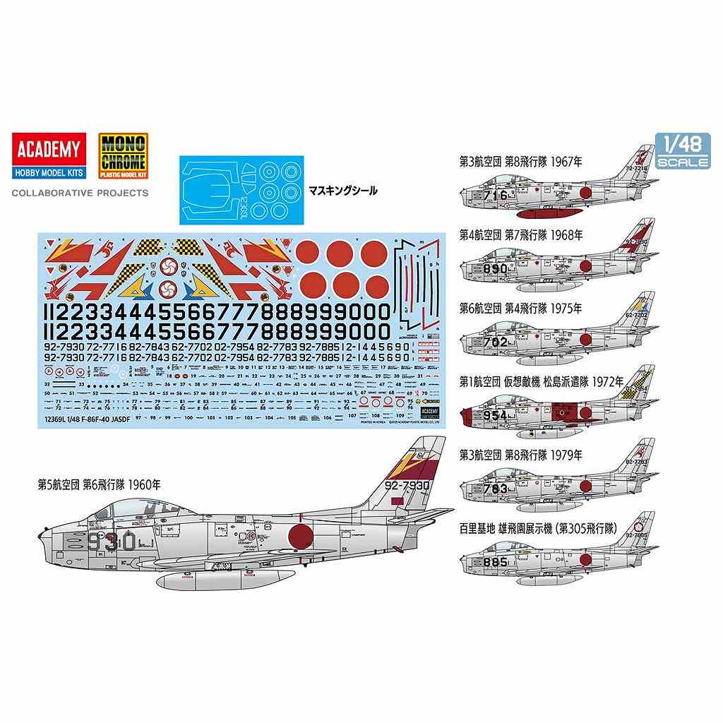 再入荷】MCT505 1/48 航空自衛隊 F-86F-40 セイバー | モノクローム