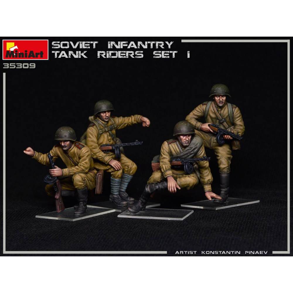 ARMED SERGEANT 軍用車両とフィギュアセット 35309 ソビエト歩兵戦車乗員セット1 (4体入) | ミニアート MiniArt