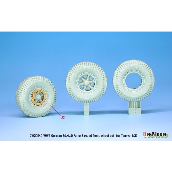 DW30040 WWII ドイツ Sd.Kfz.9 ファモ 自重変形タイヤセット