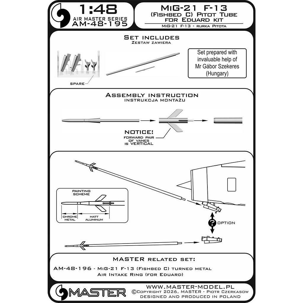 新製品】AM48-195 MiG-21F-13 フィッシュベッドC ピトー管