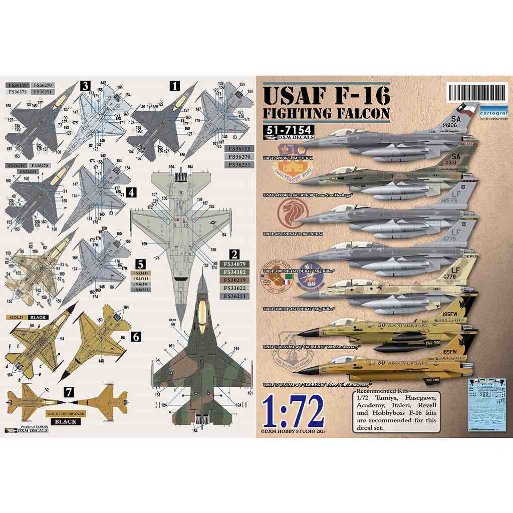 新製品】51-7154 アメリカ空軍 F-16A/C/D ファイティングファルコン