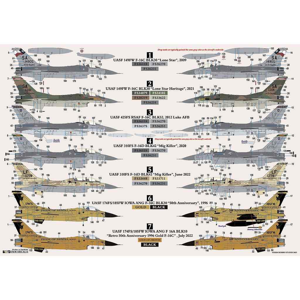 51-7154 ����ꥫ���� F-16A/C/D �ե����ƥ��󥰥ե��륳�� 149FW/425FS/310FS/174FS