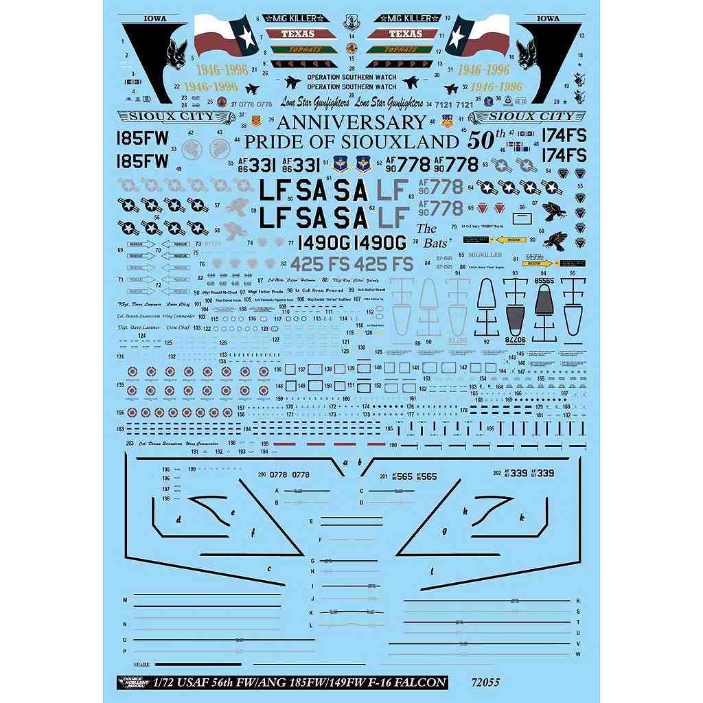 51-7154 ����ꥫ���� F-16A/C/D �ե����ƥ��󥰥ե��륳�� 149FW/425FS/310FS/174FS