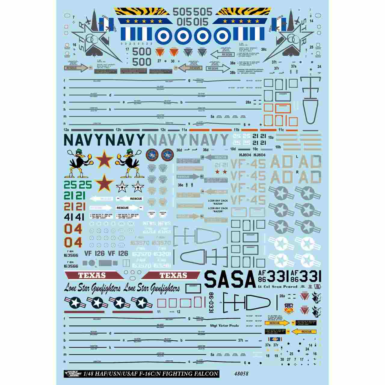 31-4163 1/48 ���ꥷ�����/����ꥫ���� F-16C & /����ꥫ���� F-16N/TF-16N �ե����ƥ��󥰥ե��륳�� �ѡ���2