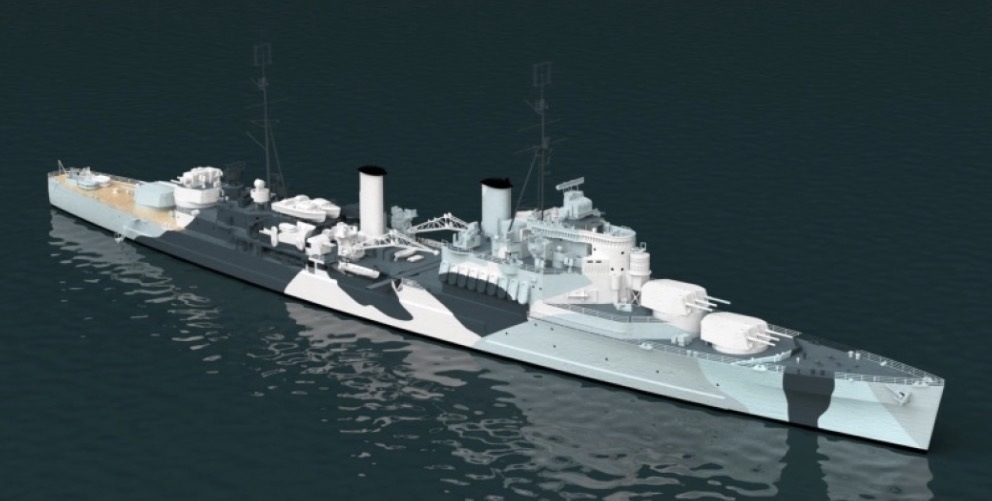 70017 HMS フィジー級軽巡洋艦 ジャマイカ Jamaica 1942 | ラーセナル