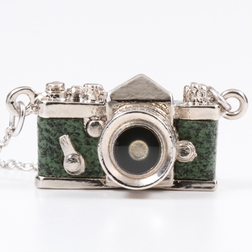 ミニチュアカメラネックレス 一眼レフタイプ グリーン | ミニチュア