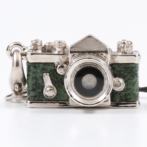 ミニチュアカメラストラップ 一眼レフタイプ グリーン | ミニチュア