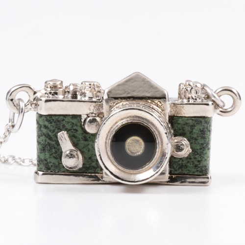 ミニチュアカメラネックレス 一眼レフタイプ グリーン | ミニチュア